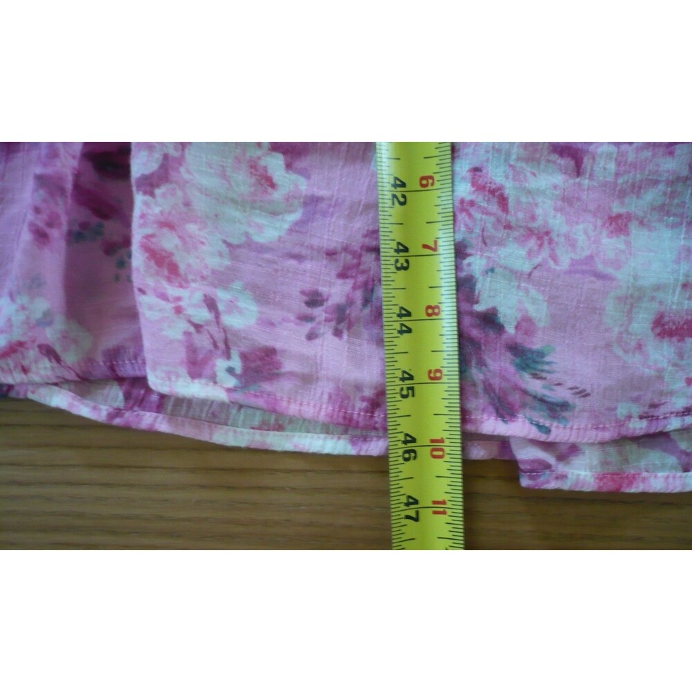 Anthropologie By The River L Smocked Floral Midi Dress Pink Cottagecore Feminine - Picture 14 of 16